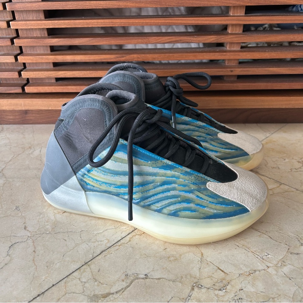 Adidas Yeezy Quantum “Frozen Blue” Mid-Top Sneakers